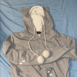 Cat/Dog Pouch Sweatshirt Pocket With Animal Ears